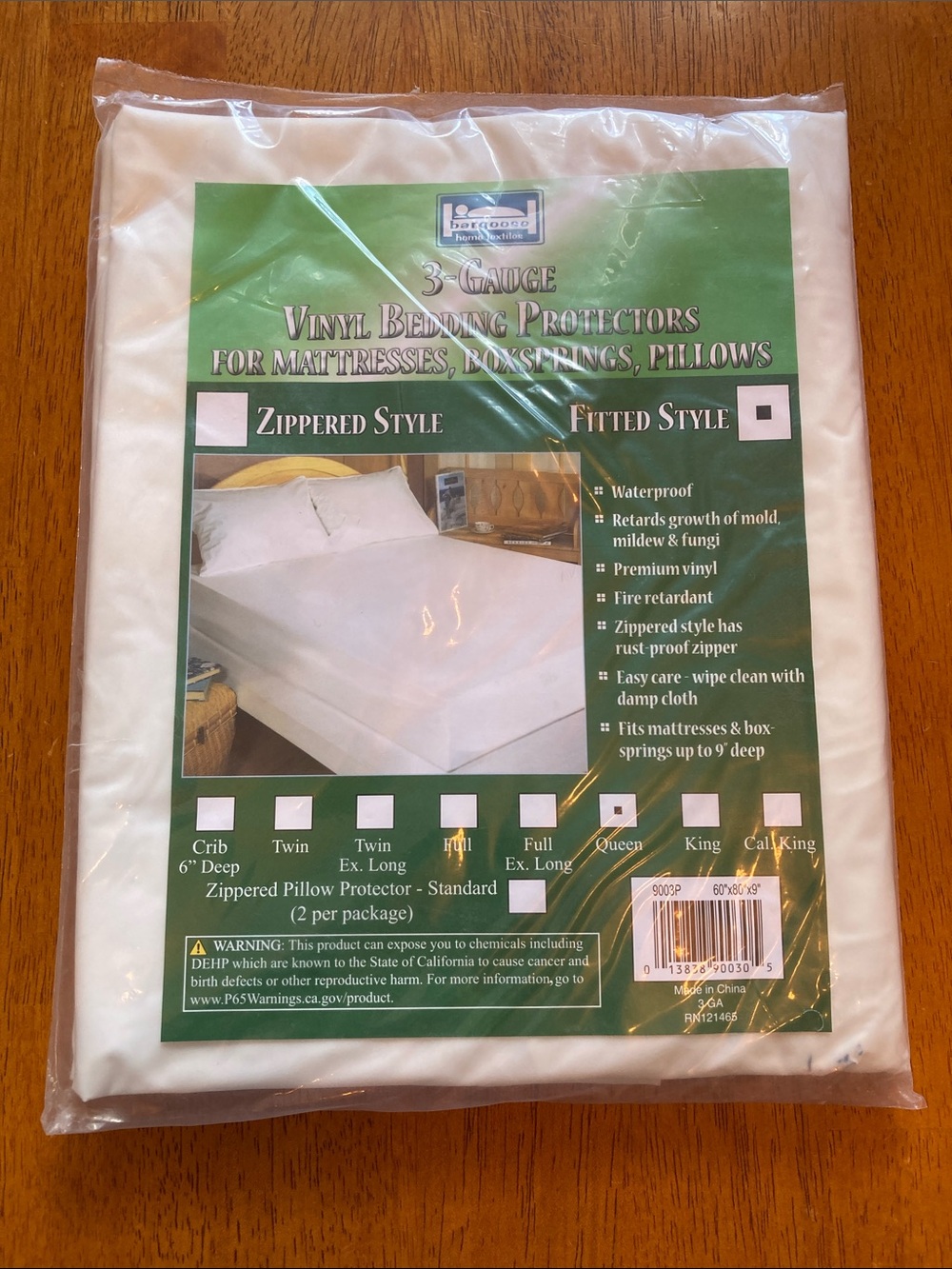 Bargoose Size Queen Fitted Style 3 Guage Vinyl Mattress Protector Waterproof